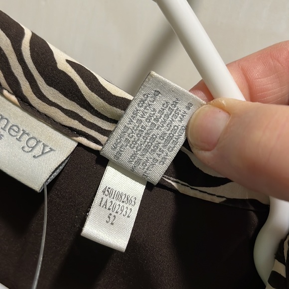 $8SALE Chicos Zenergy 0 Brown White Zebra Jacket Ret$79 Snap Up Sleeve - Picture 8 of 13